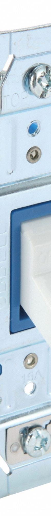 BRYANT Wall Switch: Toggle Switch, Single Pole, Maintained, White, 120/277V AC, 15 A (MPN 4801BW). Key specifications — Illuminated: No; Voltage Rating: 120/277V AC.