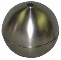 NAUGATUCK Tubed Float Ball: Float Ball, 1/4 in, 1/4 in Thread Size, Through Tube, Cylindrical (MPN GRT20S425A). Key specifications — Brand: NAUGATUCK.