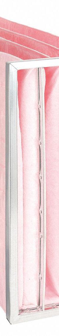 GRAINGER Pocket Air Filter: 24 in x 12 in x 22 in, MERV 13, Pink, Synthetic, 4 Pockets (MPN 6B662). Key specifications — Display Sell UOM: EA; Brand: GRAINGER; Media Material: Synthetic; Performance Rating: MERV 13.