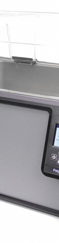 POLYSCIENCE Water Bath: 28 L Capacity, 100°C Max Temp, Stainless Steel, +/-0.1°C, Digital, 120V AC (MPN WBE28L11B). Key specifications — Display Type: Digital; Heated or Refrigerated: Heated; Brand: POLYSCIENCE; Interior Material: Stainless Steel; Programmable: Yes; Temperature Accuracy Tolerance: +/-0.1°C; Voltage: 120V AC.