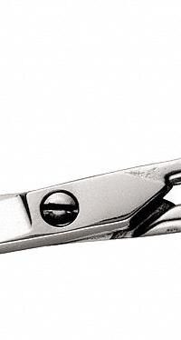 KLEIN TOOLS Scissors: Right-Hand, 4 1/2 in Overall Lg, Straight, Steel, Fine, Silver (MPN G404LR). Key specifications — attr308500: Steel; attr308502: Silver; attr308505: Right-Hand; attr308522: Fabric; attr324896: KLEIN TOOLS.