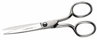 KLEIN TOOLS Scissors: Right-Hand, 4 1/2 in Overall Lg, Straight, Steel, Fine, Silver (MPN G404LR). Key specifications — attr308500: Steel; attr308502: Silver; attr308505: Right-Hand; attr308522: Fabric; attr324896: KLEIN TOOLS.