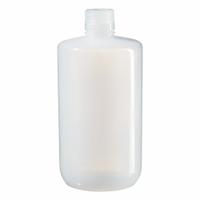 NALGENE Storage Bottle: LDPE, 0.5 gal, 2 L, Natural, 38-430 mm Screw Closure Size, Closure Included (MPN 2202-0005). Key specifications — Body Color: Natural; Closure Attached: Attached; Brand: NALGENE; Pre-Cleaned: None; Closure Included: Yes.