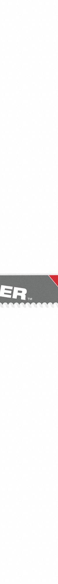 MILWAUKEE Reciprocating Saw Blade: 6 Teeth per Inch, 12 in Blade Lg, 0.05 in Blade Thick, Carbide (MPN 48-00-5243). Key specifications — attr1109198: 6; attr1109200: Rigid for Straight Cuts; attr1109201: Tapered; attr1109209: MILWAUKEE.