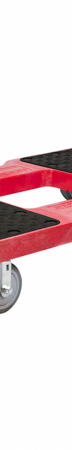 SNAP-LOC General Purpose Dolly: 1,500 lb, Red, 32 in L x 21 in W x 7 in H Deck, Textured, Flush End (MPN SL1500D4R). Key specifications — Brand: SNAP-LOC; Color: Red; Caster/Wheel Configuration: (4) Swivel with Brake; Lip Type: Flush; With Tow Eye: No.