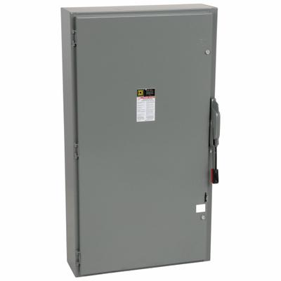 SQUARE D Safety Switch: Fusible, 600 A, Three Phase, 600V AC, Galvanized Steel - Fusible Safety Switches