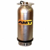 AMT PUMPS Submersible Sump Pump: 5 hp, 3/8 in Max. Dia. Solids, Continuous Duty, 460V AC, Cast Iron (MPN 577B-95). Key specifications — Shaft Seal Material: Silicon Carbide; Impeller Material: High Chrome; Includes: Cord with Bare Wires; Rated Voltage: 460V AC; Volute Material: Cast Iron; Brand: AMT PUMPS.