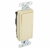 HUBBELL Wall Switch: Rocker Switch, 3-Way, Maintained, Ivory, 120/277V AC, 15 A (MPN DS315I). Key specifications — Illuminated: No; Voltage Rating: 120/277V AC.