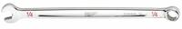 MILWAUKEE Combination Wrench: Chrome Vanadium Steel, Chrome, 1/4 in Head Size, 5 in Overall Lg, Std (MPN 45-96-9408). Key specifications — attr309539: 1/4 in; attr309567: Yes; attr324930: MILWAUKEE.