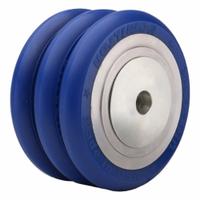 HAMILTON Caster Wheel: 6 in Wheel Dia., 3 in Wheel Wd, Polyurethane, 2,200 lb Load Rating, Aluminum (MPN W-630-SWC85-1-1/4). Key specifications — Brand: HAMILTON; Tread Shape: UltraGlide; Wheel/Tread Color: Blue.