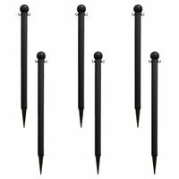 APPROVED VENDOR Ground Post: 41 in Overall Ht, Black, Polyethylene, Plastic, Black (MPN 91203-6). Key specifications — Base Material: Plastic; Post Material: Polyethylene.