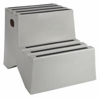 DPI Step Stool: 2 Steps, 1.6 ft Overall Ht, 500 lb Load Cap, Plastic, 1.6 ft Standing Ht (MPN ST217-07). Key specifications — Brand: DPI; Color: Gray.