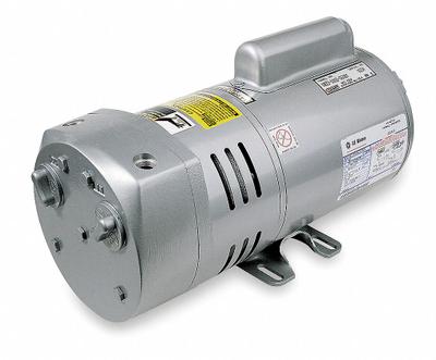 GAST Compressor/Vacuum Pump: 0.75 hp, 3 Phase, 230/460V AC, 10 cfm - Rotary Vane Compressor/Vacuum Pumps with Motors