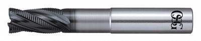 OSG Roughing End Mill: Carbide, WXL Coated, 4 Flute, 3/4" Mill Dia, 2-1/4" LOC - Reduced-Neck Fast-Cutting Corner-Chamfer Carbide Roughing End Mills for Hardened Materials