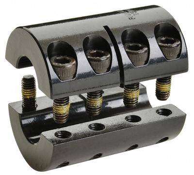 RULAND MANUFACTURING Rigid Shaft Coupling: 1 3/8 in Bore Dia 1, 1 in Bore Dia 2, Round - Two-Piece Rigid Shaft Couplings