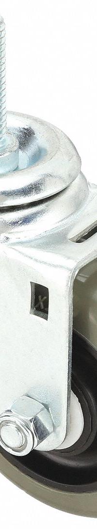 APPROVED VENDOR Stem Caster: 4 in Wheel Dia., 1 1/4 in Wheel Wd, Swivel, Swivel, 1/2 in Stem Dia. (MPN 20TM24). Key specifications — Brand: APPROVED VENDOR; Thread Size: 1/2"-13; Wheel Bearing Type: Delrin; Wheel/Tread Color: Gray; Roll Up: Swivel.