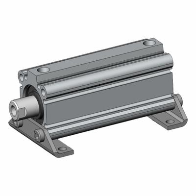 SMC Compact Cylinder: 32 mm Bore Dia, 75 mm Stroke Lg, Foot Mounting, Aluminum - Foot Mount Compact Cylinders