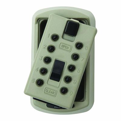 KIDDE Lock Box: Mechanical Combo Lock, 2 Key Capacity, 4 in Outside Ht, 2 3/8 in Outside Wd - Surface-Mount Lockboxes
