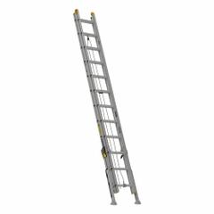 WERNER Extension Ladder: 24 ft Ladder Size, Aluminum, 250 lb Load Capacity, 55 lb Wt, 2 Sections (MPN D1324-2L). Key specifications — Color: Silver; Brand: WERNER; Included Features: Bubble Level.