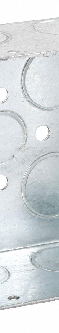 RACO Electrical Box: Steel, Steel - 4" x 4" Square Box Material & Nominal Size, Square, 2 Gangs (MPN 231). Key specifications — Brand: RACO; Bracket Style: Without Bracket; Clamp Style: Without Clamps.