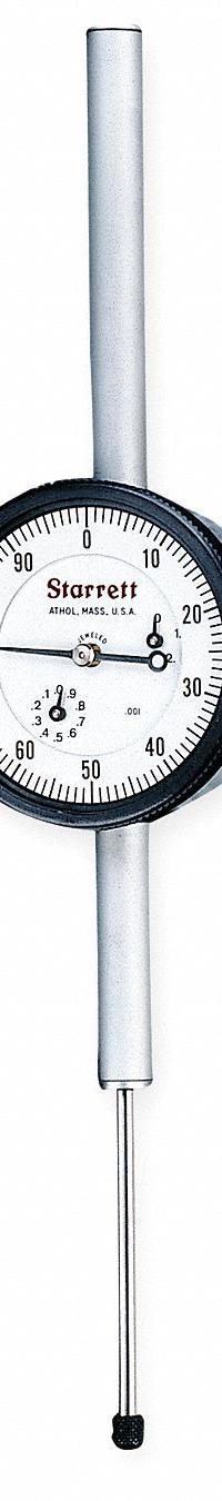 STARRETT Long Stroke Dial Indicator - Lug Back: 0 in to 2 in, Inch, Plunger, 0.001 in Accuracy (MPN 25-2041J). Key specifications — attr1184168: 25-2041J; attr1184178: 0-100; attr1184223: STARRETT; attr1200883: Long Stroke Dial Indicator - Lug Back; attr1184173: AGD 2; attr1184177: 0.001 in; attr1184208: Not Included.