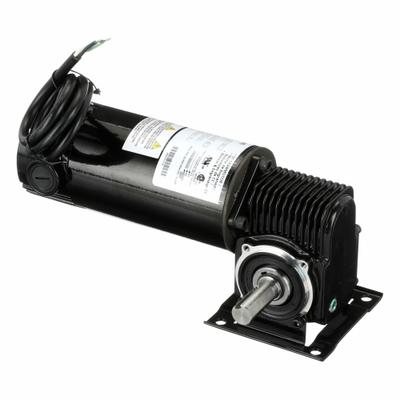 Dayton Gearmotor: Right Angle, 90V DC, TENV, 60 RPM, 60 in-lb Max Torque - Right Angle DC Gearmotors