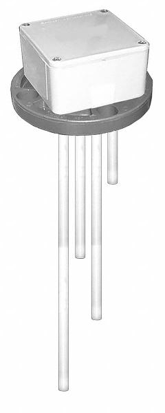 LUMENITE Liquid Level Probe: 4 Probes, Flange, 4 in Process Connection Size, Polycarbonate (MPN PHP34FP15T12",18",24",36"). Key specifications — Brand: LUMENITE; Material: Polycarbonate.