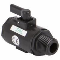 BANJO Manual Two-Way Ball Valve: 1/2 in, Polypropylene, Straight, MNPT x FNPT, Full Port Ball Port (MPN LV050MTV). Key specifications — Brand: BANJO; Handle Type: Lever; Handle: Lever.