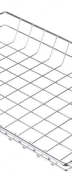 MARLIN STEEL WIRE PRODUCTS Storage Basket: Display Basket, Steel, Chrome-Plated, Silver (MPN 128-12)