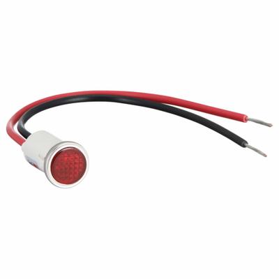 Dayton Flush Panel Light: 12 mm Panel Mounting Hole Dia, LED - LED Indicator Pilot Lights
