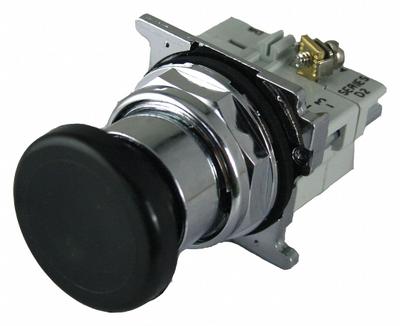 EATON Hazardous Location Push Button: 30 mm, Metallic, Mushroom Head Profile - Mushroom-Head Push Buttons