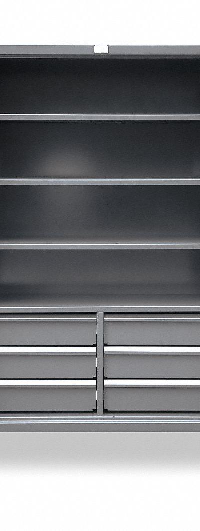 STRONG HOLD Storage Cabinet: 48 in x 24 in x 78 in - Industrial Shelf Cabinets with Drawers
