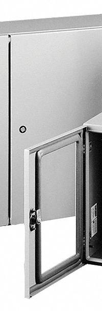 HOFFMAN Enclosure: Steel, 24 in x 16 in x 6 in, NEMA 12/13/4, Solid Cover, Hinged (MPN CSD24166). Key specifications — Closure Method: 1/4-Turn Latch; Brand: HOFFMAN; Knockouts: Not Included.