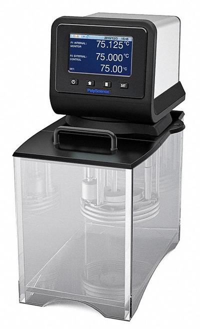 POLYSCIENCE Circulator: 8 L Capacity, 85°C Max Temp, Polycarbonate, +/-0.005°C, Touch-Screen - General Purpose Water Baths