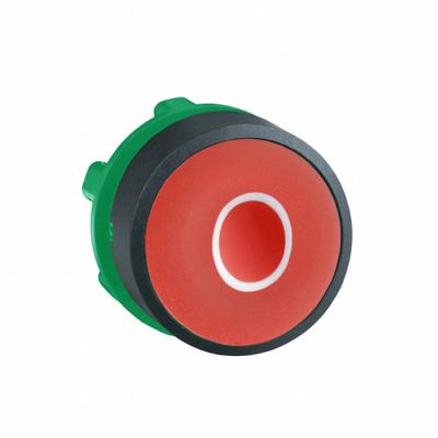 SCHNEIDER Flush Push Button: Red, 22 mm Mounting Size, Non-Metallic - Flush-Mount & Recessed Push-Button Operators