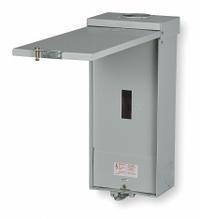 GE Circuit Breaker Enclosure: 3 Spaces, 100 A Amps, Surface Mounting, Outdoor, 18.1 in Exterior Ht (MPN TE100R). Key specifications — attr196321: Surface; attr196322: Outdoor.