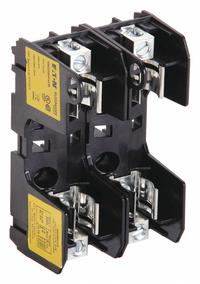 BUSSMANN Fuse Block: Open Block Design, 2 Pole, 250 V AC, Box Lug, Non-Indicating (MPN HM25060-2CR). Key specifications — attr233046: BUSSMANN.