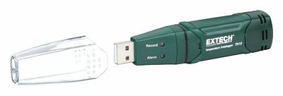 EXTECH Data Logger: -40°F to 158°F, -40°C to 70°C, TH10, Temp, USB, USB Cover - Temperature Data Loggers