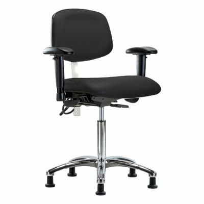 APPROVED VENDOR ESD/Cleanroom Task Chair: Vinyl, Arms Included, Ht Range 21 1/2 in to 29 in - Vinyl ESD & Cleanroom Chairs