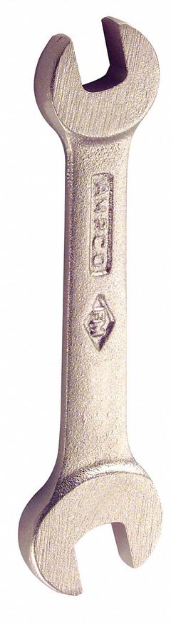 AMPCO Open End Wrench: Aluminum Bronze, Natural, 3/4 in_7/8 in Head Size, 8 in Overall Lg, Std (MPN WO-3/4X7/8). Key specifications — attr309776: No; attr309781: Natural; attr309780: Aluminum Bronze; attr324939: AMPCO.