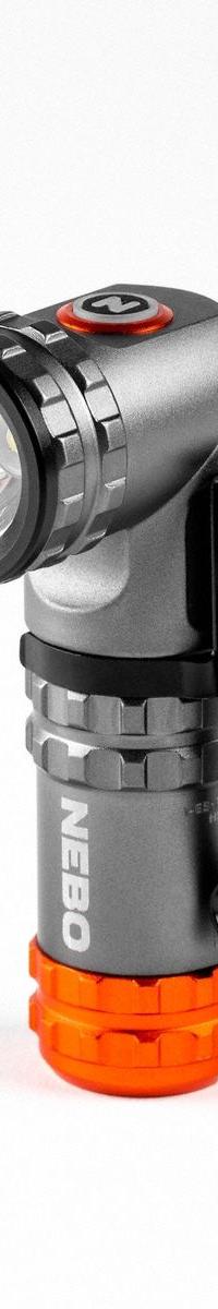 NEBO Flashlight: Rechargeable, 600 lm, 2 hr Run Time at Max. Brightness, 90 m Max Beam, Gray, Body (MPN NEB-FLT-1023). Key specifications — Charger Style Included: USB Type-C Cord; Brand: NEBO; Battery Requirements - Broad: Includes Rechargeable.