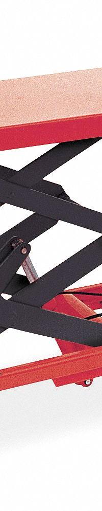 DAYTON Scissor Lift Table: 800 lb Load Capacity, 35 1/2 in L x 20 in W, 51 in Max Lifting Ht, Steel (MPN 3KR47). Key specifications — Platform Material: Steel; Brand: DAYTON.