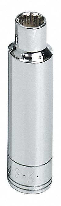 SK PROFESSIONAL TOOLS Socket: Metric, 1/2 in Drive Size, 10 mm Socket Size, 12-Point, Deep, Chrome (MPN 48010). Key specifications — attr1204417: SK PROFESSIONAL TOOLS; attr1204392: Chrome.