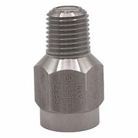 RAY Pressure Gauge Snubber: 303 Stainless Steel, Filter, 303 Stainless Steel NPT, 0 Pistons (MPN 722SG). Key specifications — Snubber Type: Filter; Connection Type: NPT; Brand: RAY; Material: 303 Stainless Steel; Compatible Liquids and Gases: Air.