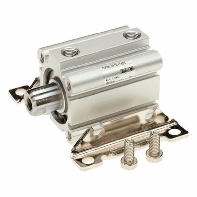 SMC Compact Cylinder: 32 mm Bore Dia, 25 mm Stroke Lg, Foot Mounting, Aluminum - Foot Mount Compact Cylinders