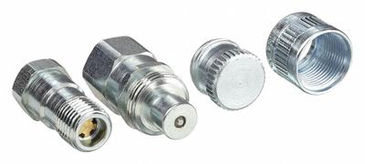 ENERPAC Hydraulic Quick Connect Hose Coupling: 1/4 in Coupling Size, Steel - Enerpac A Series Hydraulic Quick-Connect Coupling Sets