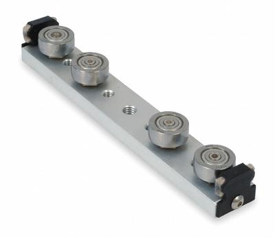 BISHOP-WISECARVER Linear Guide Carriage Assembly: SW, Size 2, 4-Roller Assembly - Bishop-Wisecarver UtiliTrak SW Wheel Plate Assemblies