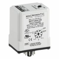 MACROMATIC Pump Seal Failure Relay: Socket Mounted, 10 A Current Rating, 120V AC, 8 Pin (MPN SFP120A100). Key specifications — Manufacturer Part Number: SFP120A100; Brand: MACROMATIC.