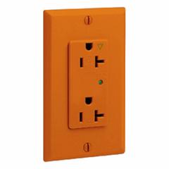 LEVITON Plugs and Receptacles: Duplex, 5-20, Orange, 125V AC, 20 A, 2 Pole / 3 Wire (MPN 5380-IGO)