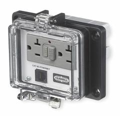 HUBBELL WIRING DEVICE-KELLEMS Access Port: 4X, 3 5/8 in (W) x 4 7/8 in (H), Plastic Cover, Ethernet (MPN PR4X205E). Key specifications — NEMA Rating: 4X; Manufacturer Part Number: PR4X205E; Brand: HUBBELL WIRING DEVICE-KELLEMS; Wallplate Type: Ethernet.